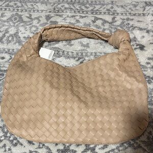 Tan Woven Shoulder Bag Urban Expressions